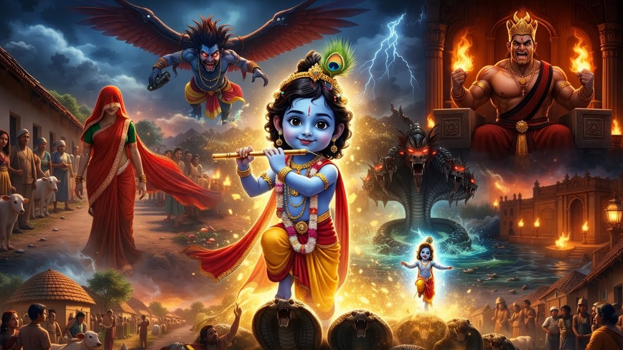 वृंदावन का नन्हा चमत्कार | श्रीकृष्ण की अद्भुत बाल लीलाएँ! राधा कृष्ण! 