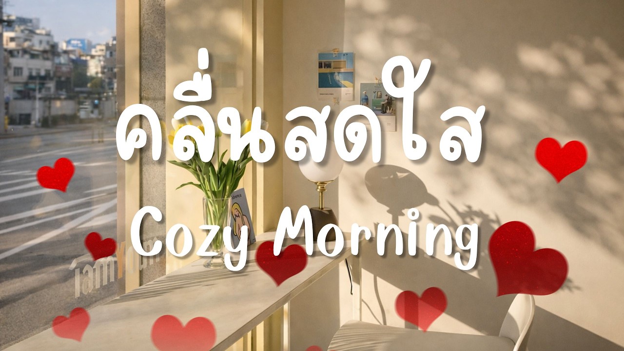 [Playlist]  💚✨ เพลงเช้าอบอุ่น ฟีลคาเฟ่ ฟังแล้วสดใส  Cozy Morning Café Beats คลื่นเช้าที่สดใส