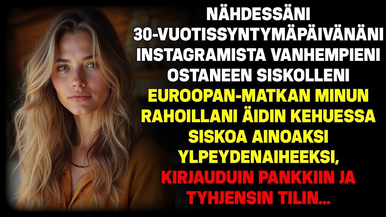Vanhempani lähettivät siskoni Eurooppaan rahoillani: “Hänestä olemme ylpeitä!” Kirjauduin...