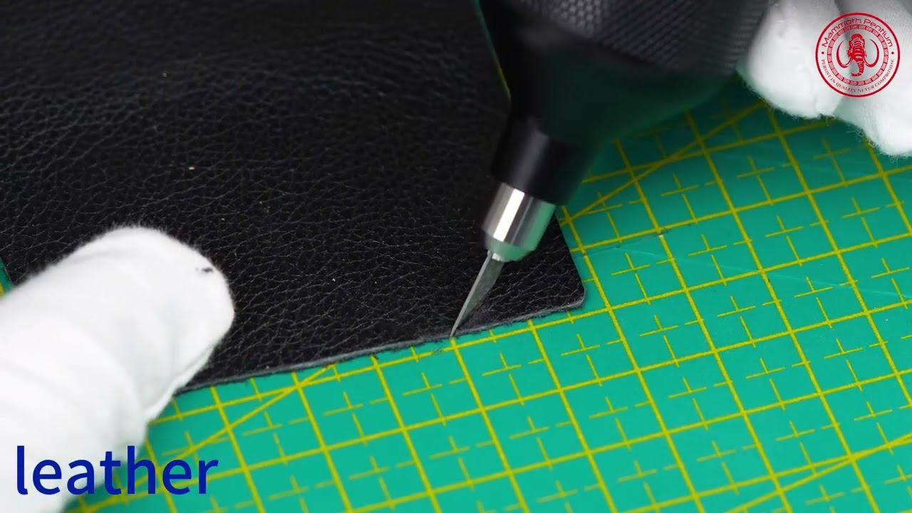 Mammothtec 40kHz Ultrasonic Cutting Knife — Effortless Leather Cutting Demo