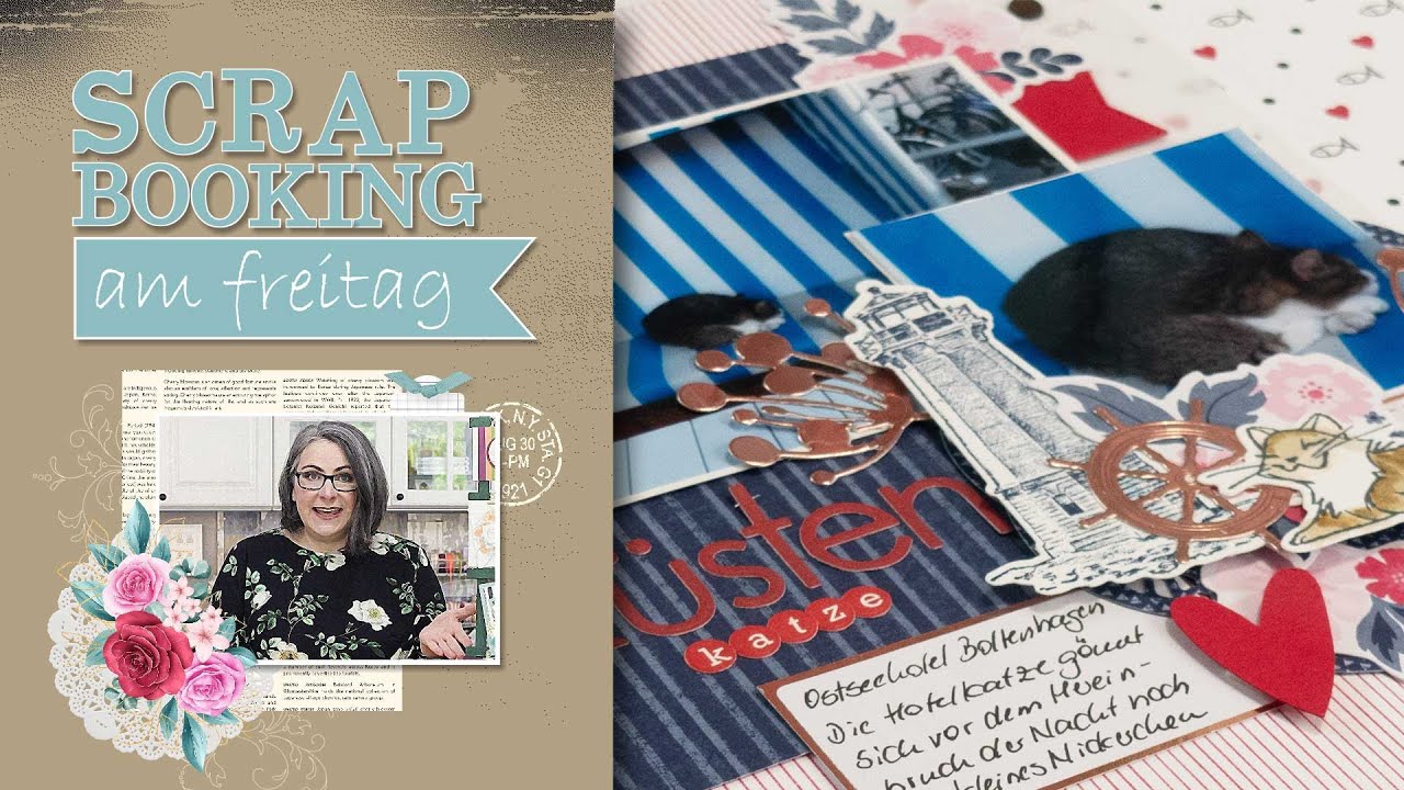 Scrapbooking am Freitag #37 | Küstenkatze | Produktreihe Tierliebe maritim verscrapt