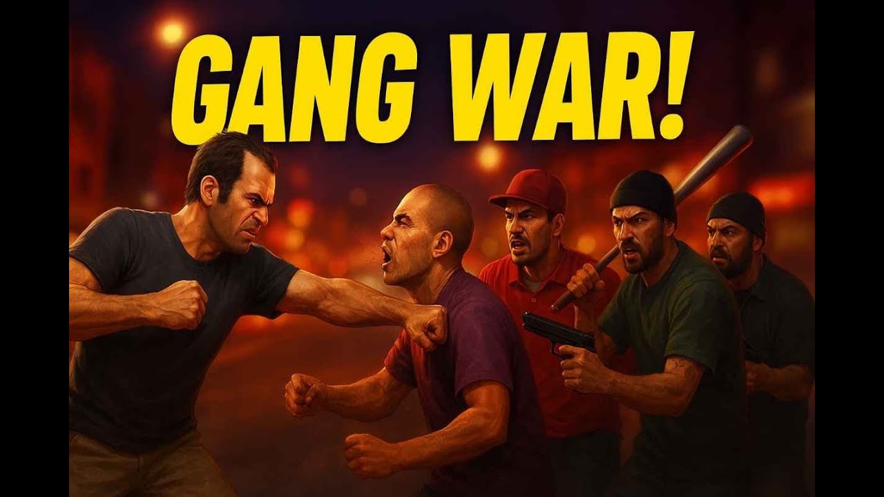 Epic GTA V Gang Fight &ndash; Rival Gangs Face Off in Los Santos !