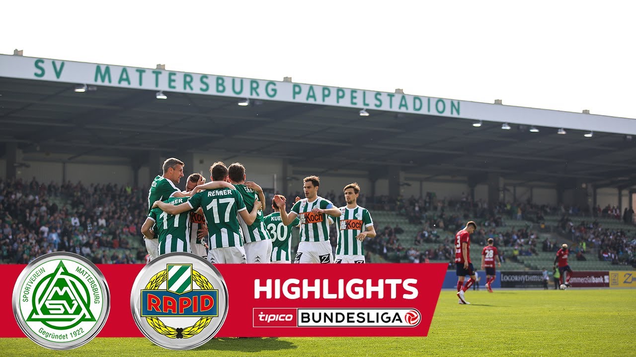 Highlights: tipico Bundesliga, 31. Runde: SV Mattersburg - SK Rapid Wien 1:0 (1:0)