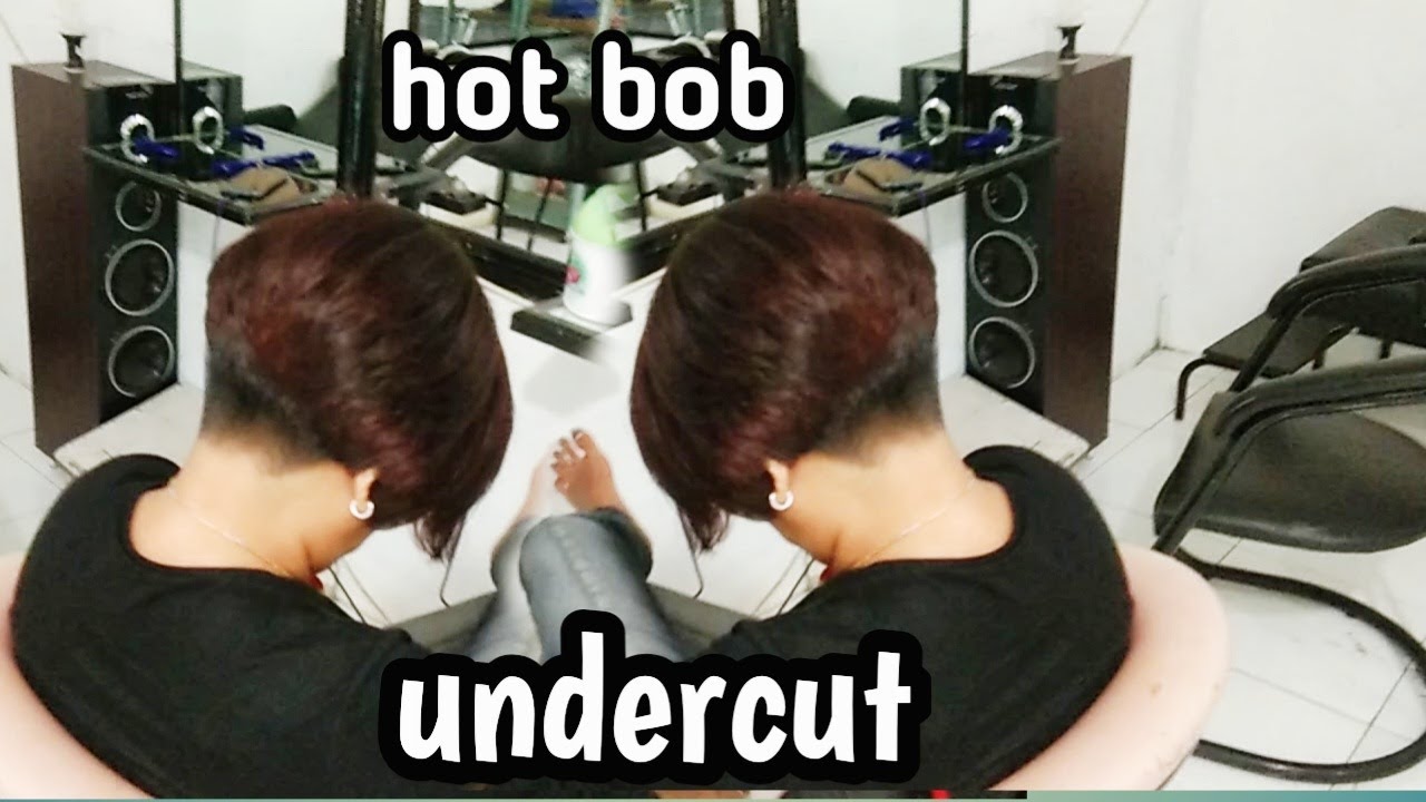 undercut women's haircut bob