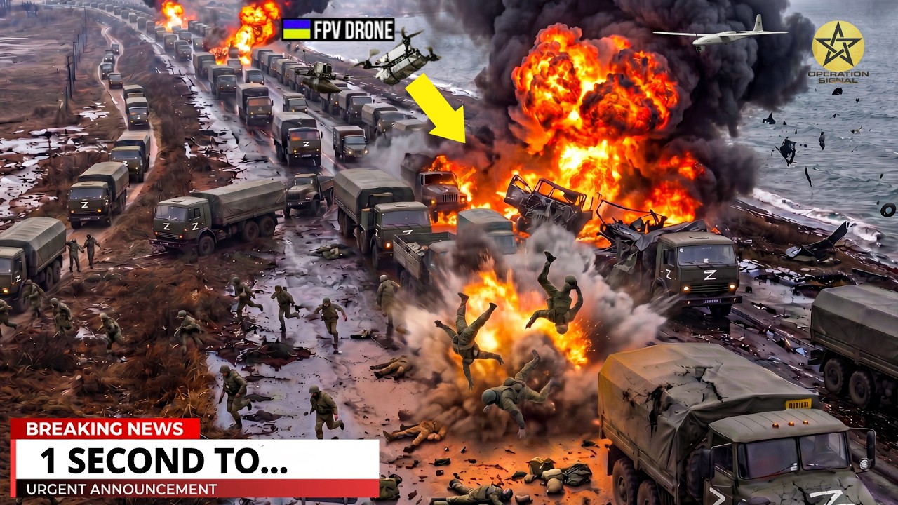MASSIVE Russian Logistics Convoy Was Heading to Crimea &mdash; 4 MINUTES LATER, GONE! | Ukraine war
