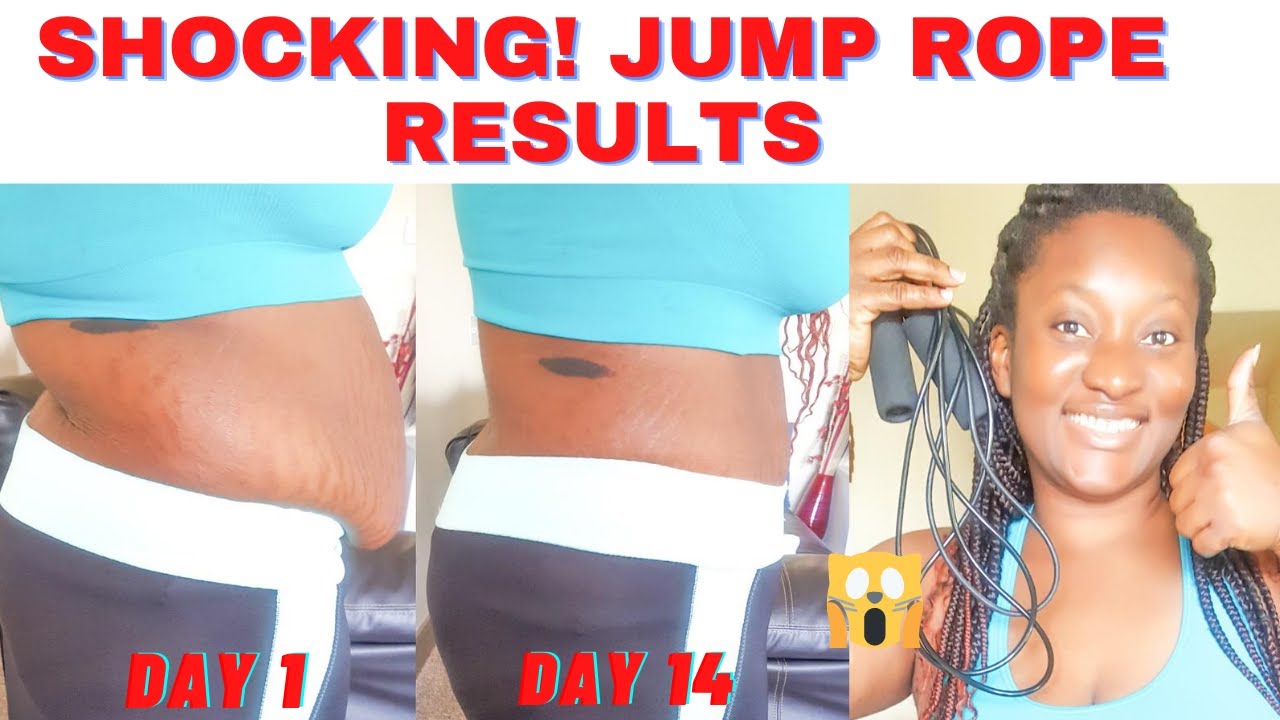 MY 2 WEEK TRANSFORMATION RESULTS JUMP ROPE  FOR 14 DAYS/I DID 1K SKIPS EACH DAY/HOW TO JUMP ROPE/