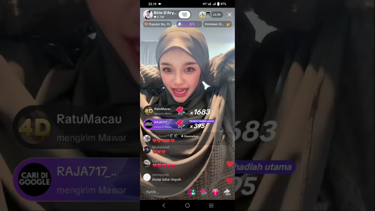 Ririn D'aryanti kekurangannya pengen di lengkapi oleh ayang anud