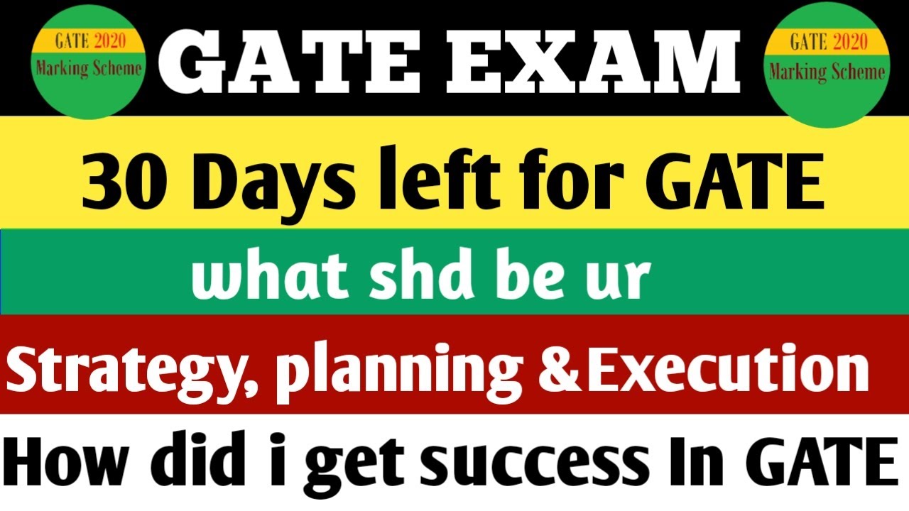 30 Days Strategy, Planning & Execution for GATE to get success | How I achieved success in GATE |