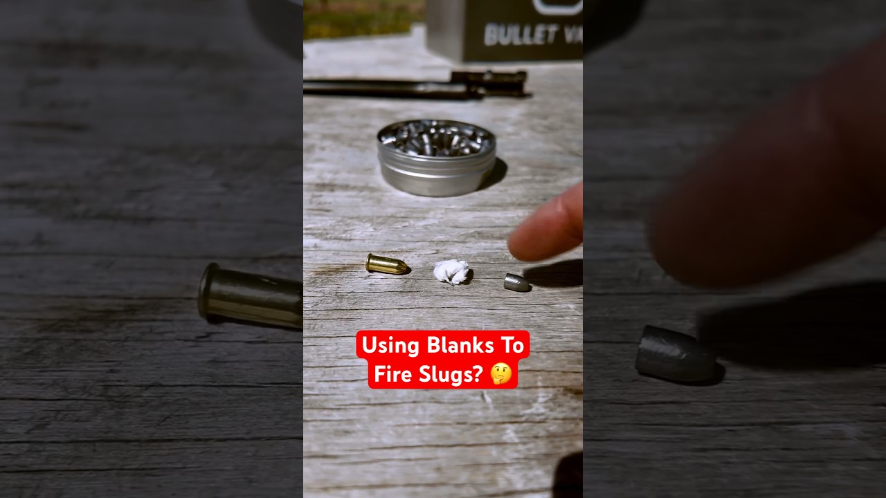 Using BLANKS To Fire SLUGS? (Will it Work?) *test* #gun #pewpew #guns