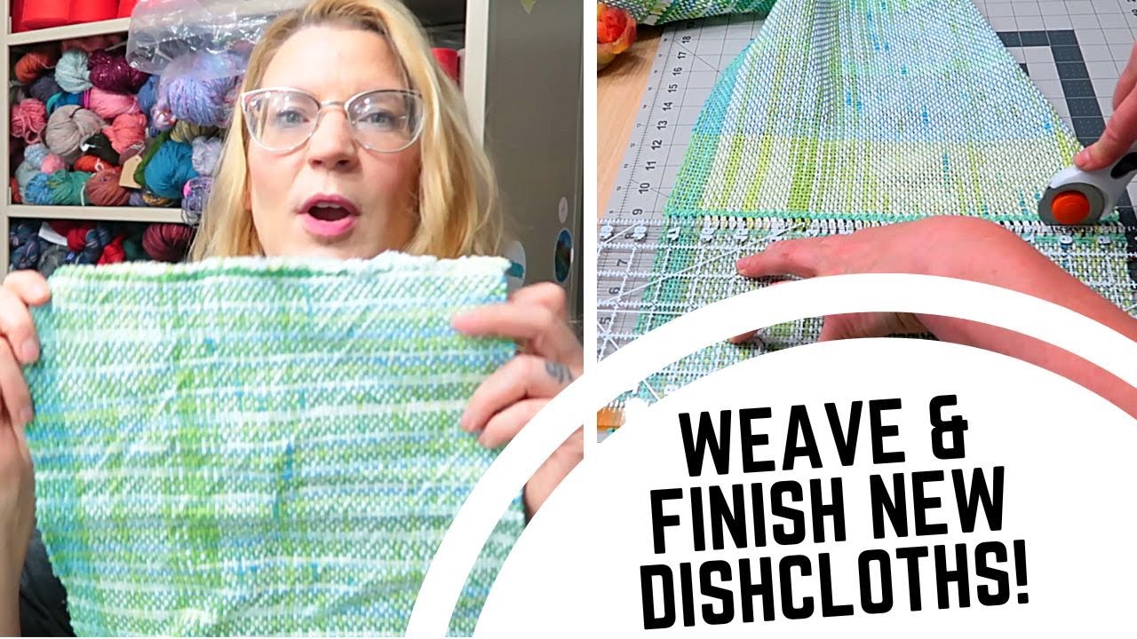 Weaving Dishcloths on a Rigid Heddle Loom/Beginning Weaving Project/Weaving Cotton/Dish Towels