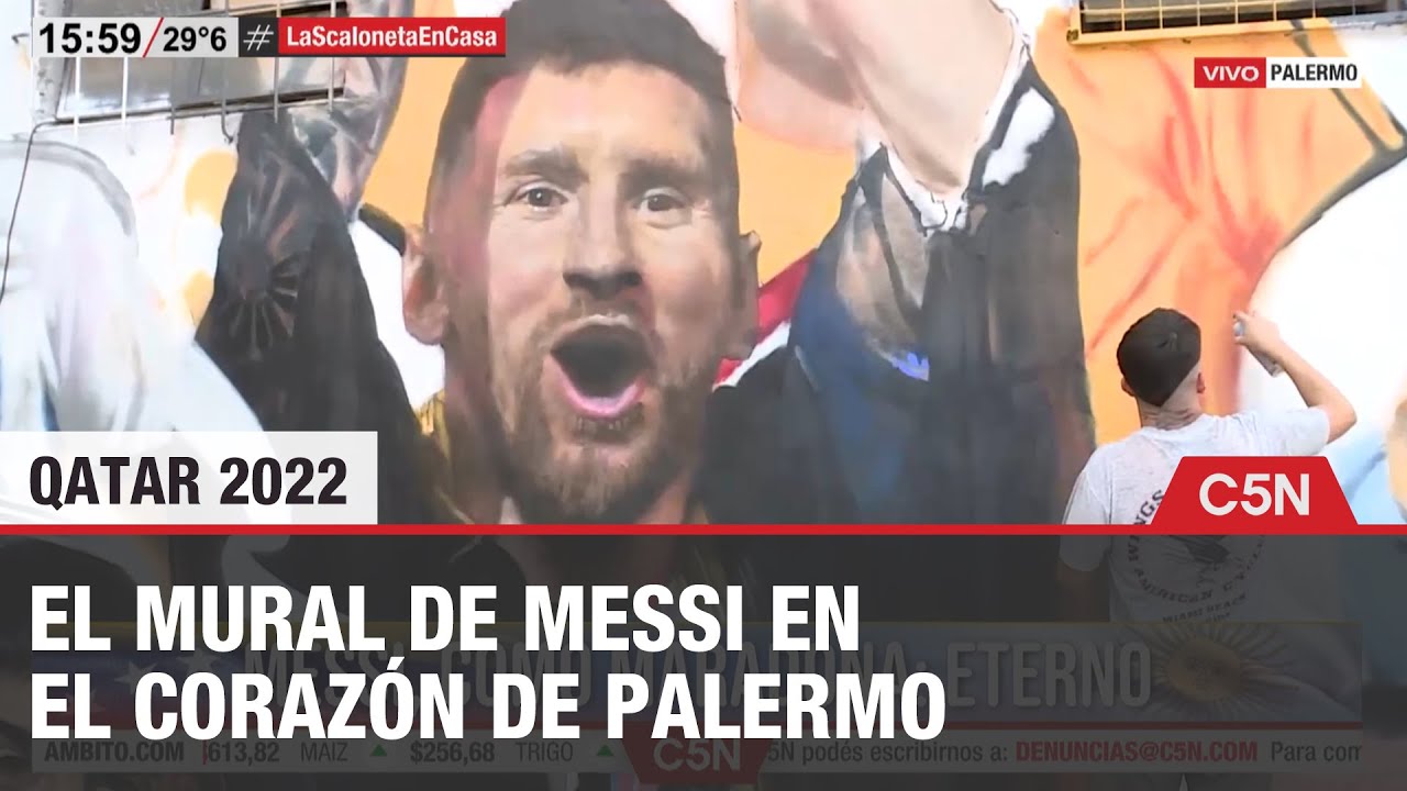 El IMPRESIONANTE MURAL en HOMENAJE a LIONEL MESSI