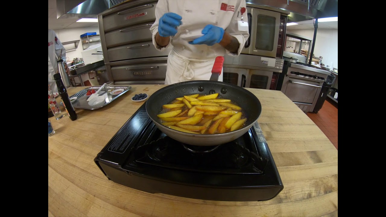 How To Cook Peach Flambé