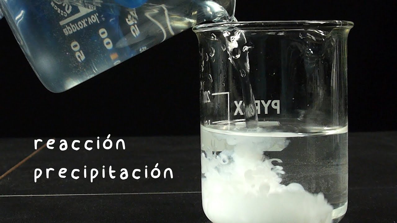 Experimento de Química. Reacción de Precipitación de Hidróxido de Calcio