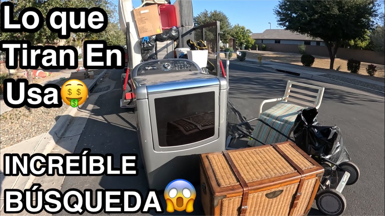 Lo que tiran en usa 😱NO VAS A CREER LA SECADORA Y Baúl NUEVO