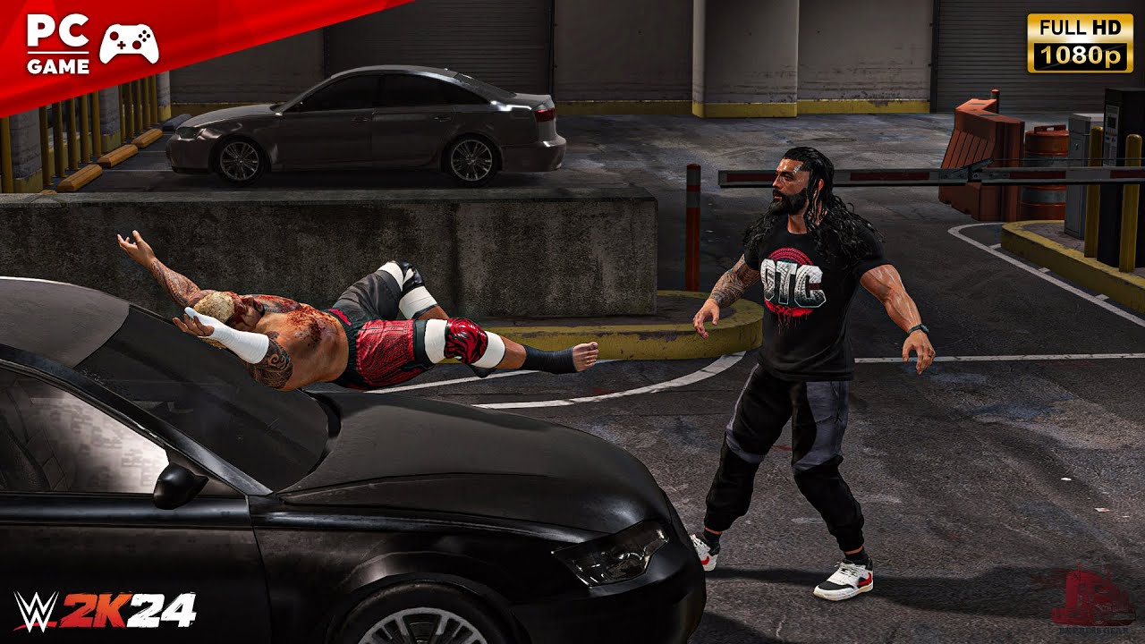 WWE 2K24: OTC Roman Reigns vs Solo Sikoa at Backstage | The Bloodline