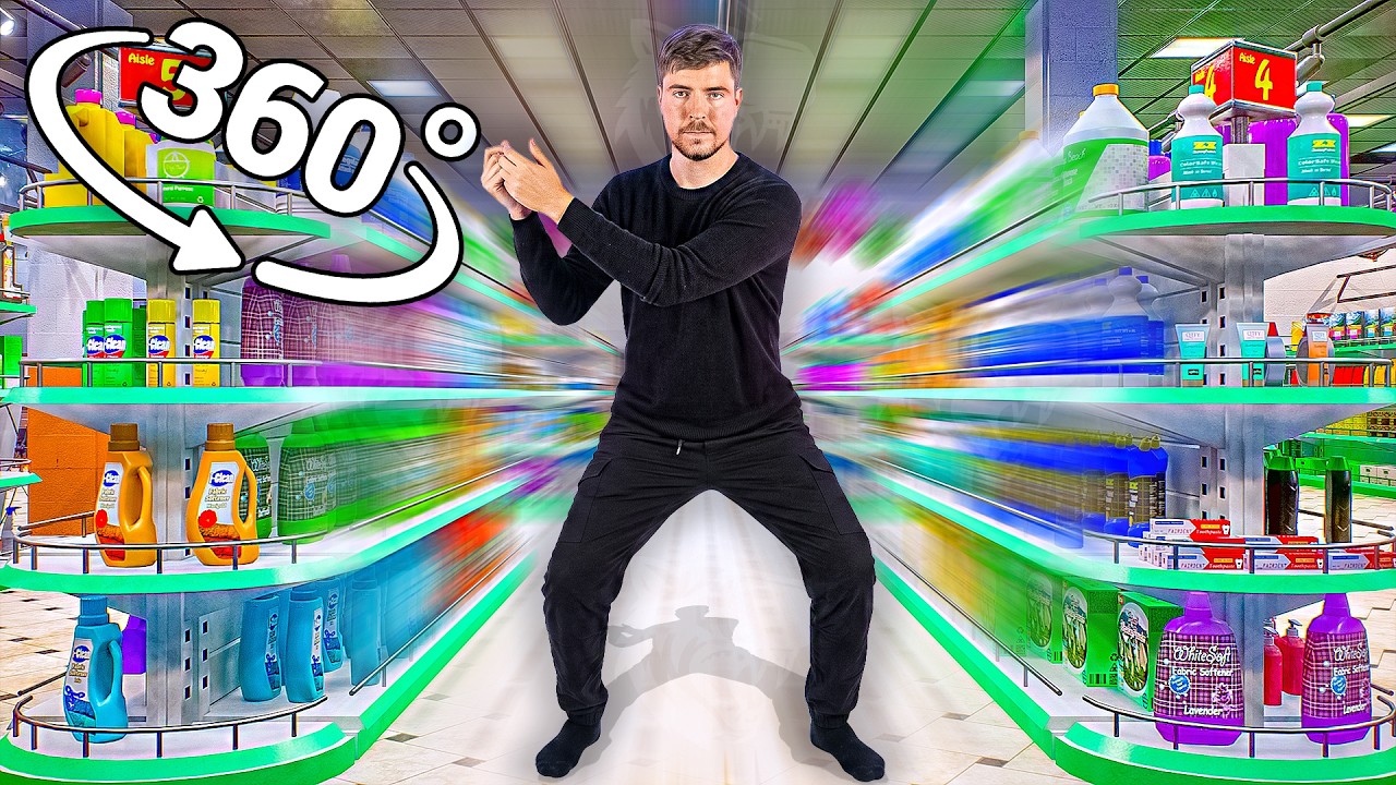 MrBeast Rizz - Supermarket in 360&deg; Video | VR / 8K