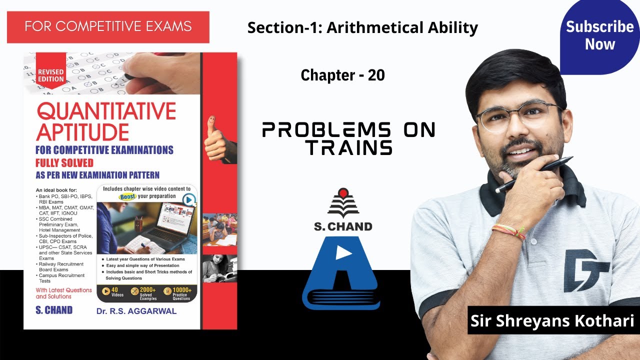 Problems on Trains Aptitude Tricks | Quantitative Aptitude | Chapter-20 | S Chand Academy