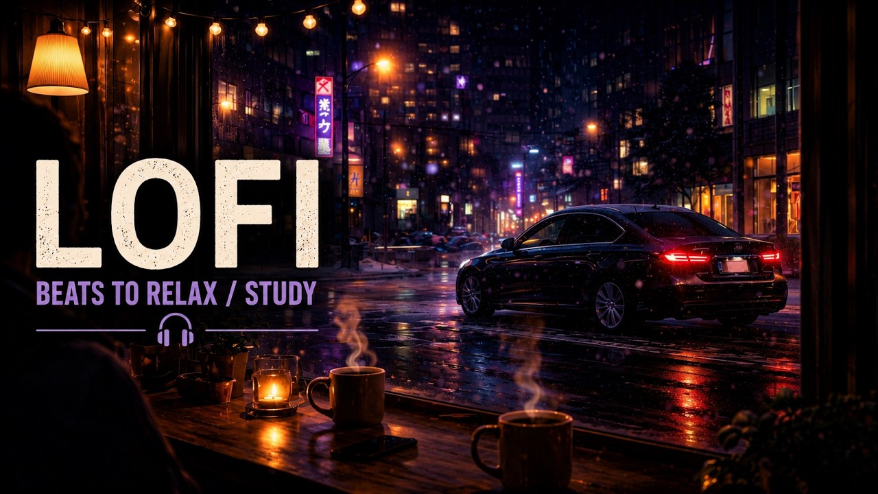 Cozy Café Lofi I Rainy Night Study Beats