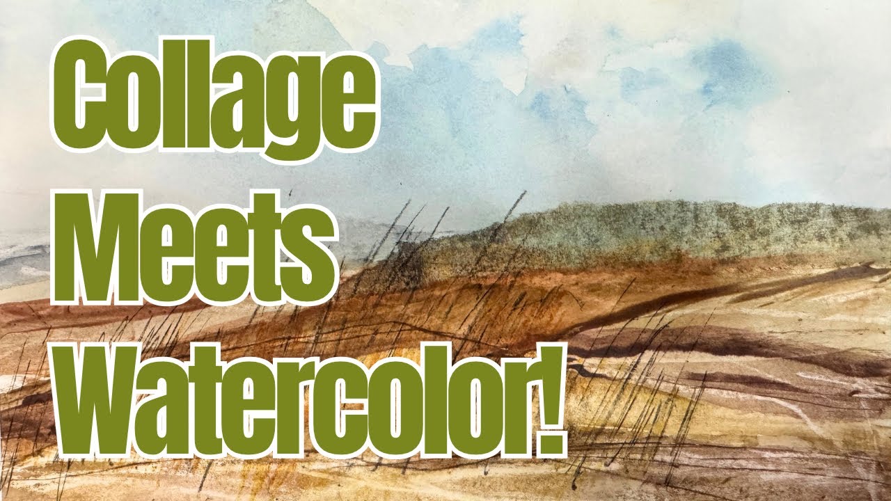 How to Add Collage to Your Abstract Watercolor Landscapes!