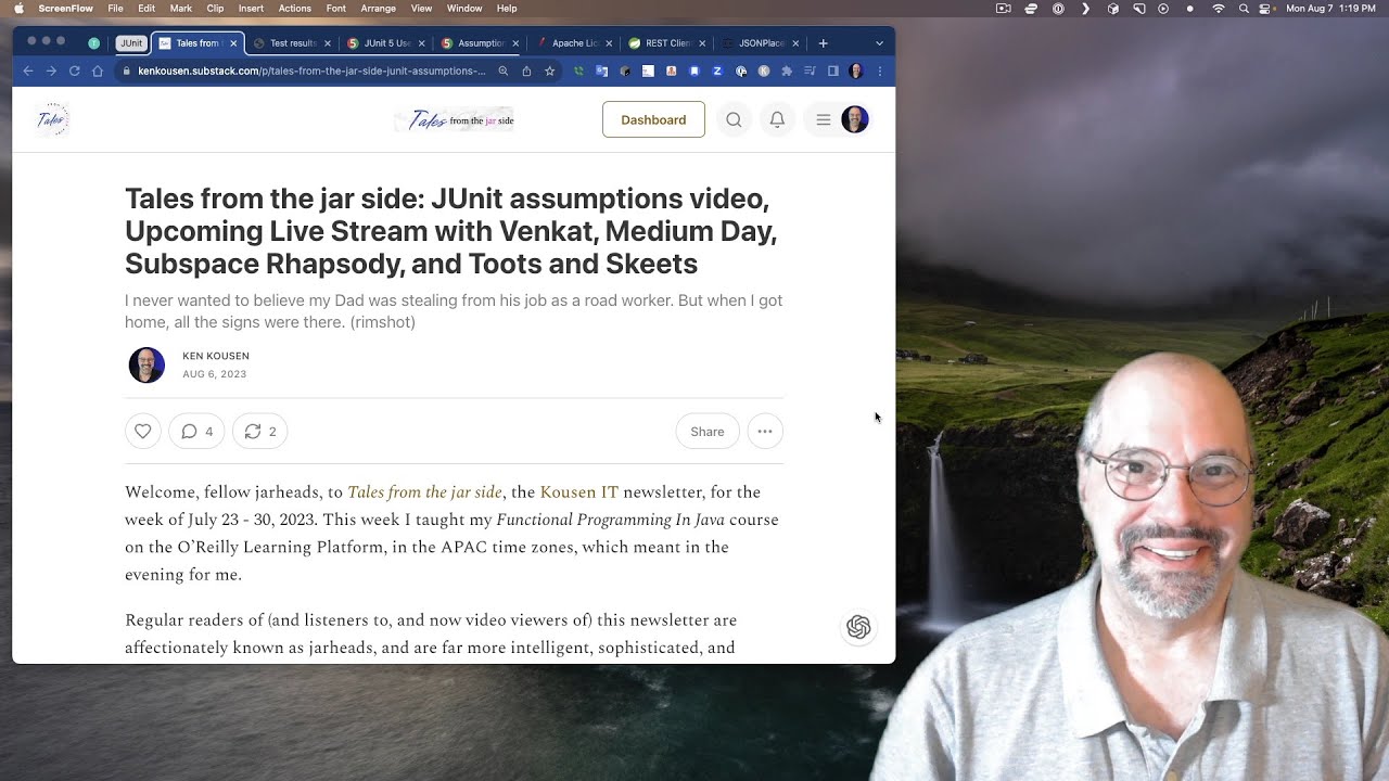 Tftjs: JUnit assumptions, Upcoming events, Subspace Rhapsody, and more