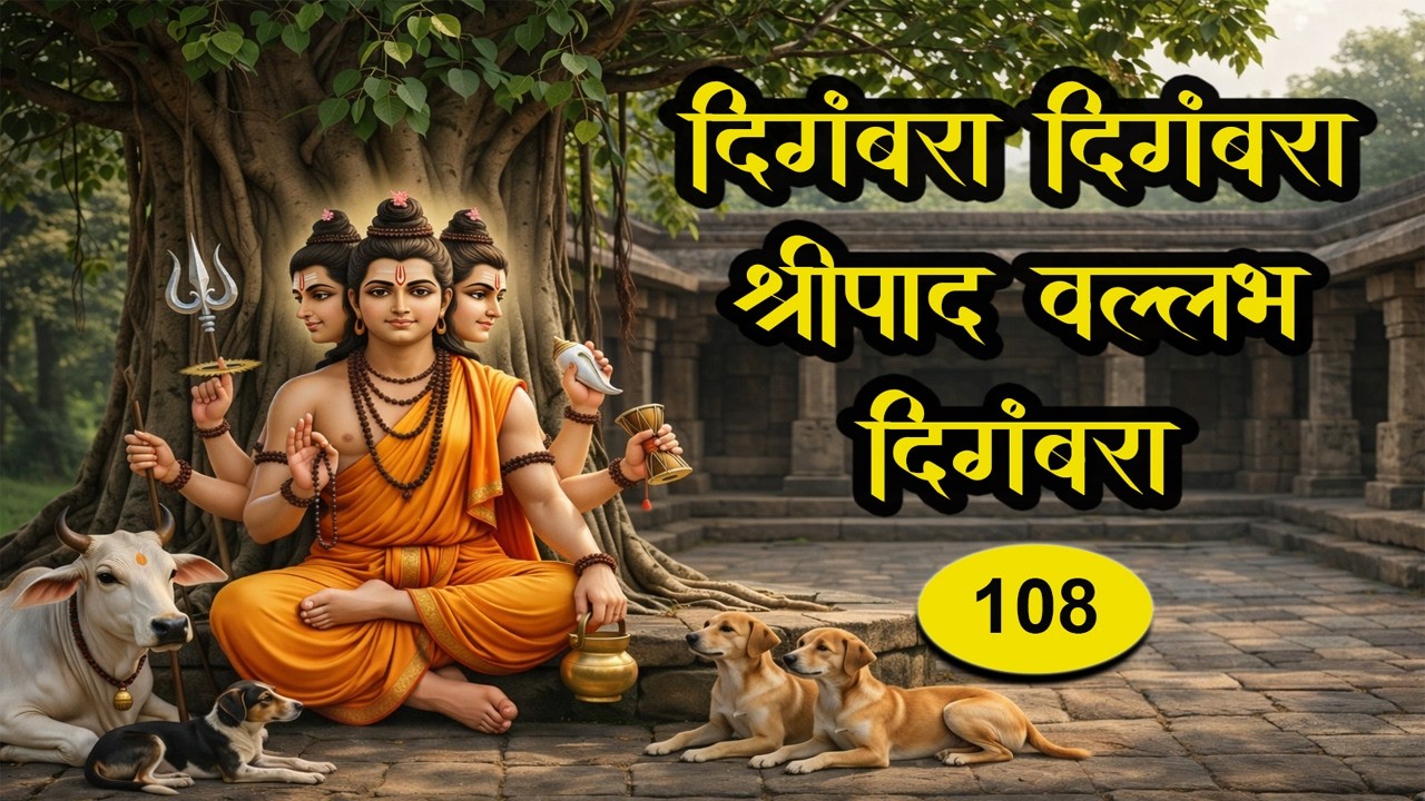 दिगंबरा दिगंबरा श्रीपाद वल्लभ दिगंबरा | Datta Mantra Chanting 108 Times