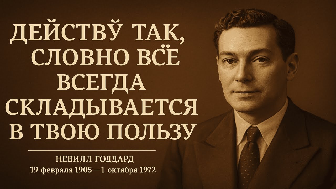 СЧИТАЙ, ЧТО ВСЁ ВСЕГДА РАБОТАЕТ НА ТЕБЯ | Манифестация от Neville Goddard