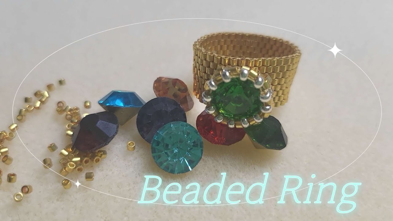 How to make Crystal Beaded Ring 크리스탈 비즈 반지 만들기