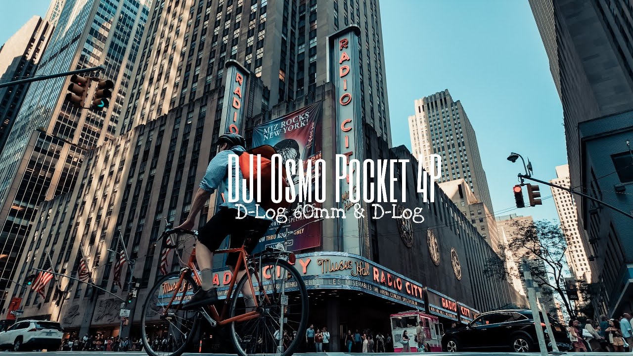 DJI Osmo Pocket 4P - New York City  Street - Cinematic Test - D-Log 60mm & D-Log 2