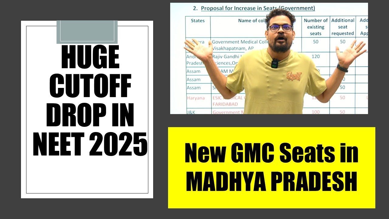 Madhya Pradesh NEET 2025: New GMC Seats Added ✅ | NMC Approval | Cutoff to Drop
