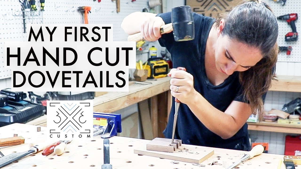 First Time Hand Cutting Dovetails // Magnetic Jig // Katz-Moses Jig // Hand Tool Woodworking