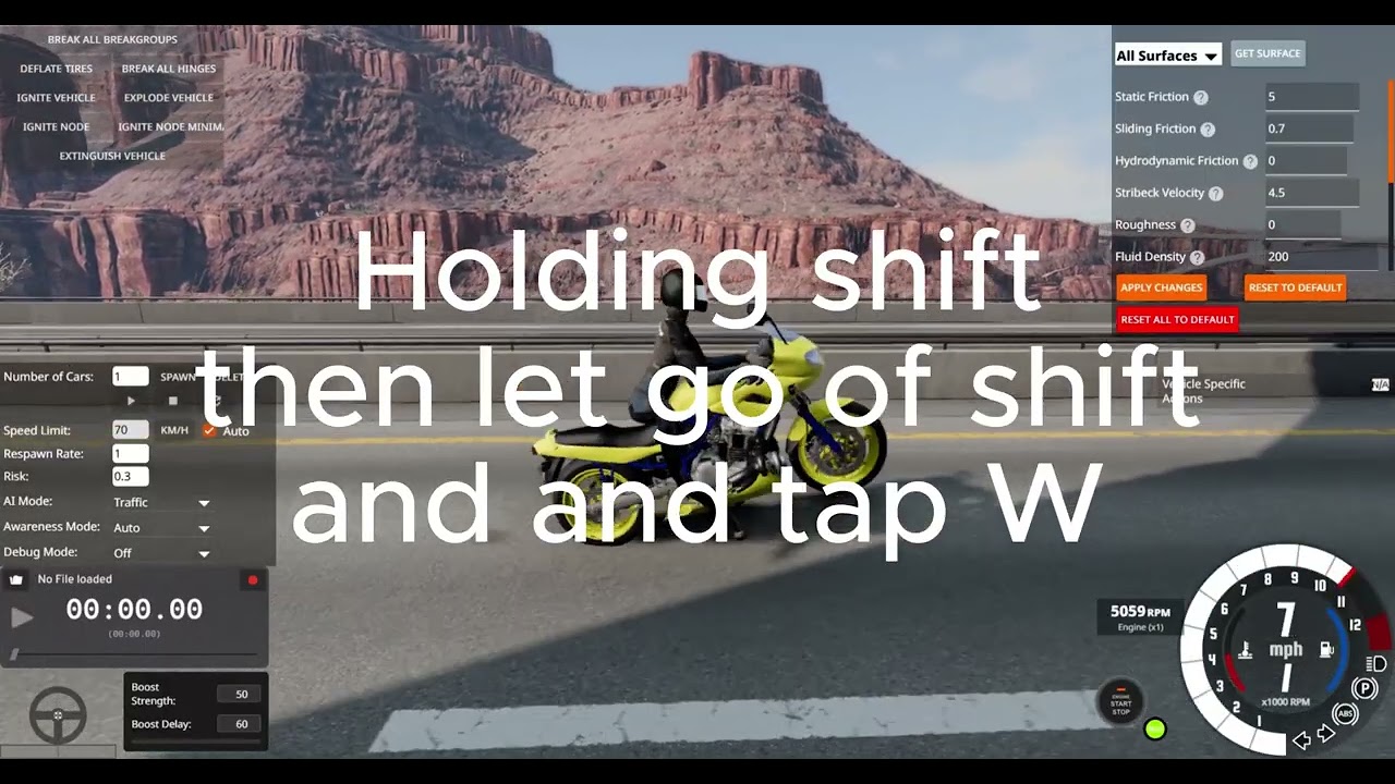 How to wheelie the Hirochi outlaw in beamng.drive