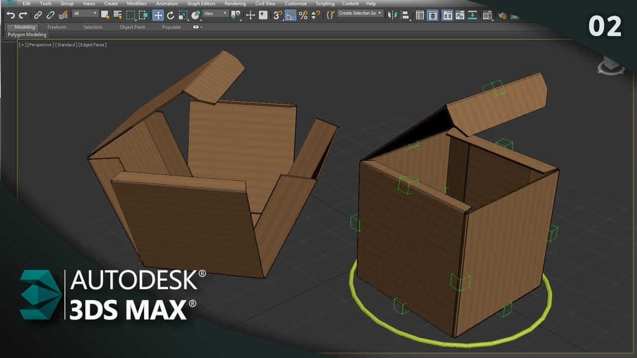 Como Modelar e Animar Caixa de Papelão 3ds Max - Parte 02