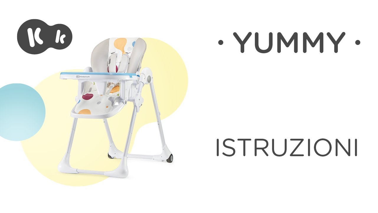 Seggiolone da pappa pieghevole YUMMY Kinderkraft | Manuale d’uso