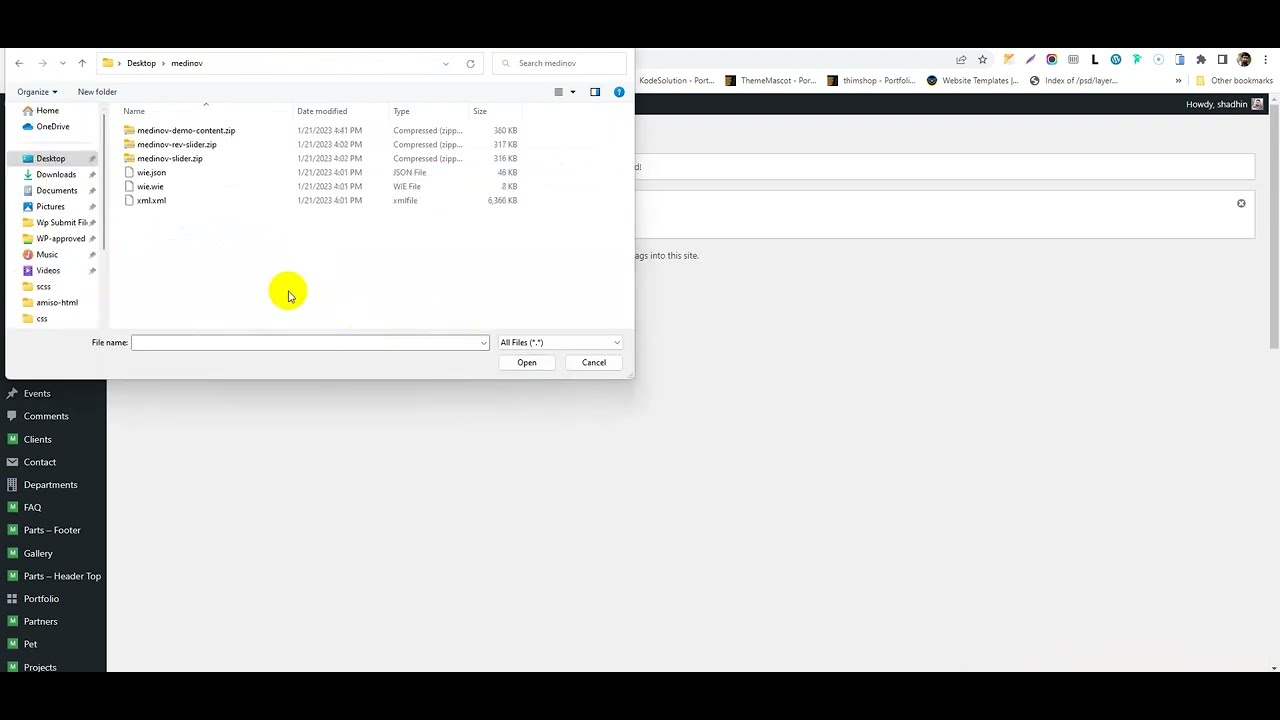 How manually import demo content WordPress, Slider, Widget