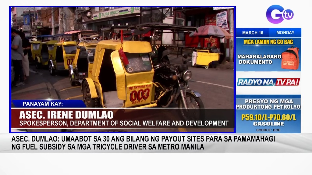 ₱5,000 na ayuda, matatanggap na ng mga tricycle driver bukas
