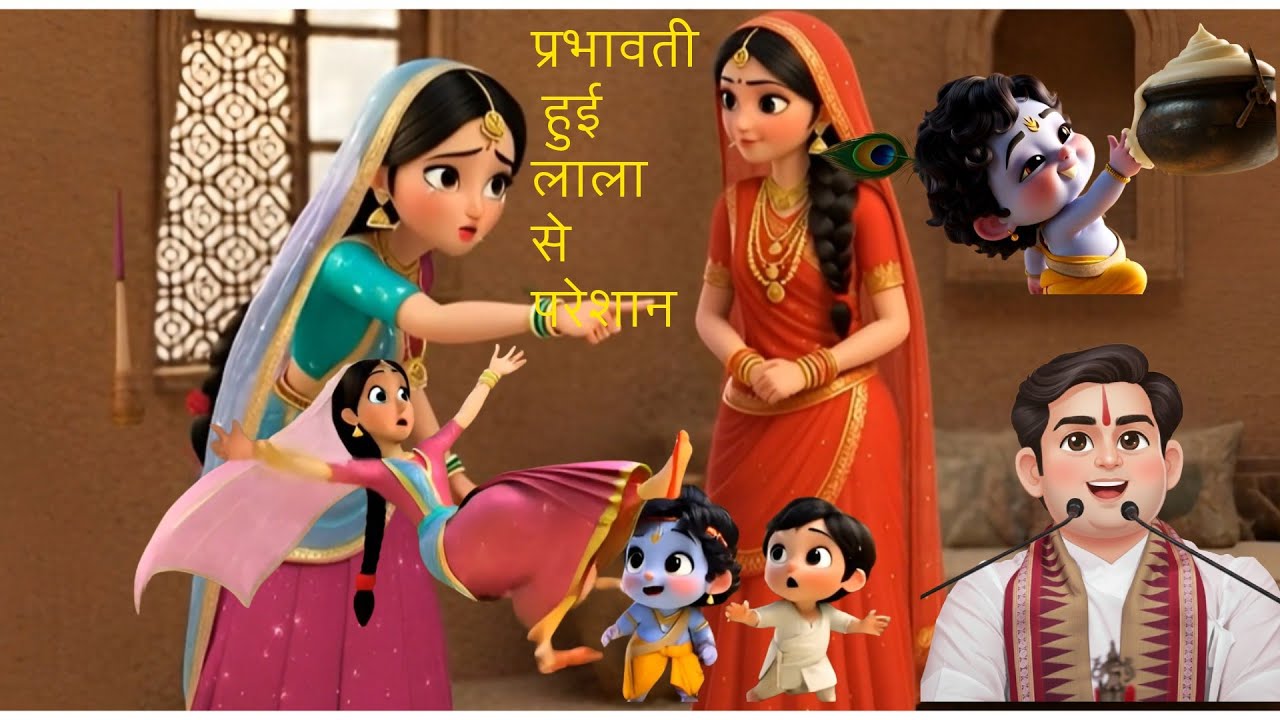 प्रभावती हुई ठाकुरजी से परेशान😫 Krishna @BhaktiPath #viral #trendingreels #bhajanmarg #krishnaleela 