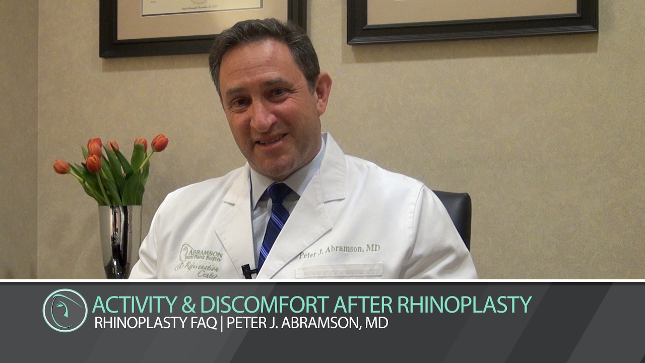 Activity and Discomfort After Rhinoplasty