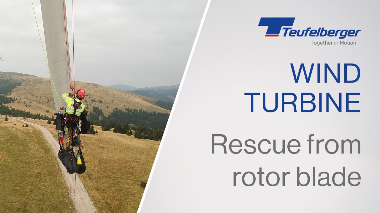 Wind turbine - Rescue from rotor blade - TEUFELBERGER PSA