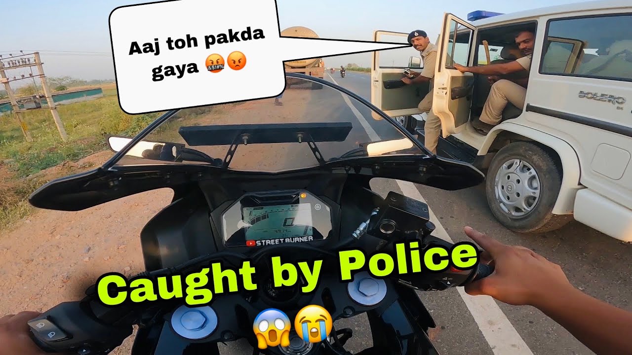 ANGRY 🤬 COPS vs BIKERS | NS200 vs R15M vs R15V3 | Crazy Highway Race | Close Calls 🔥