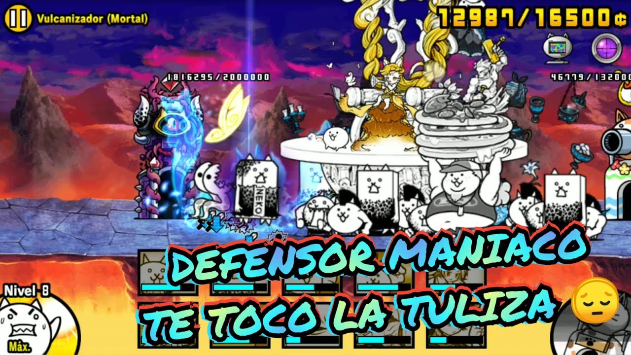 DEFENSOR MANIACO, DEJA DE FUNARME PLIS :( | THE BATTLE CATS