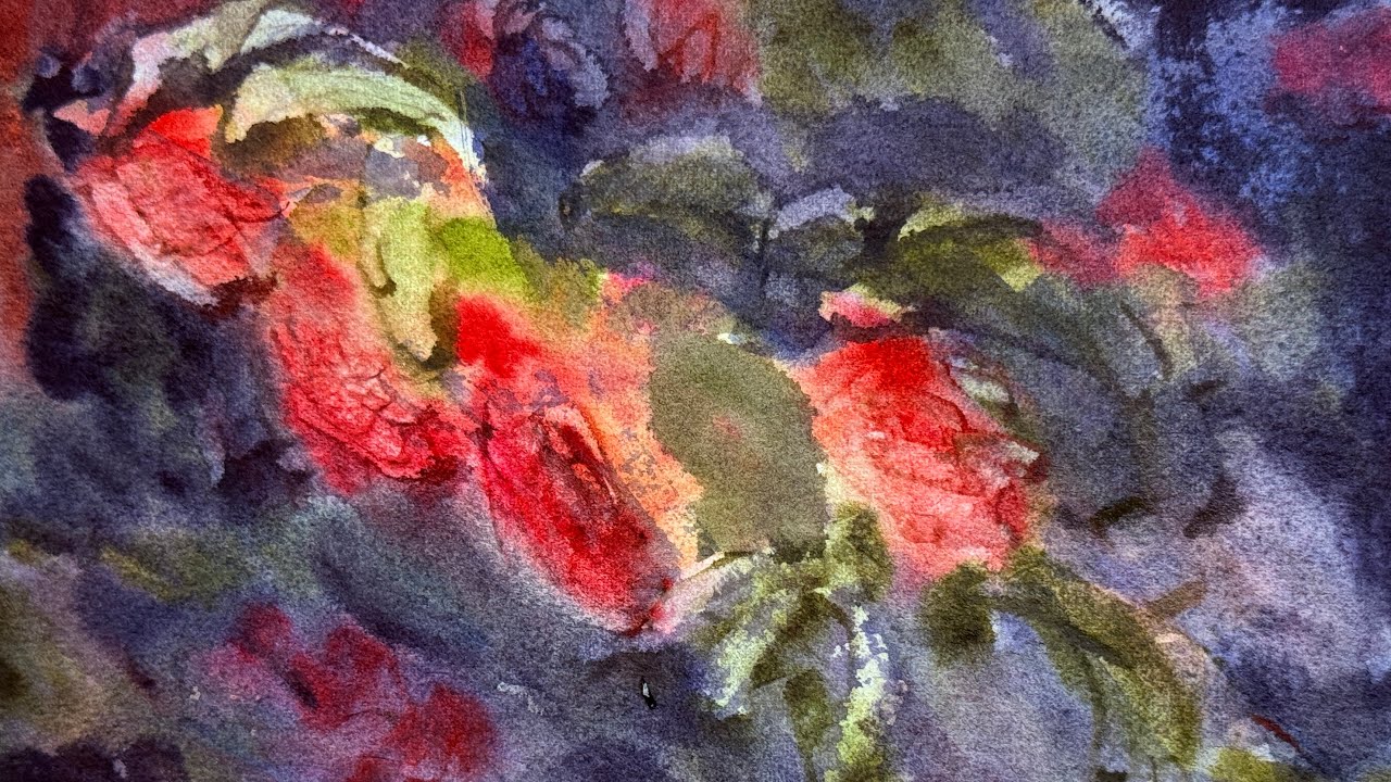 Camellia - Watercolor Value Study