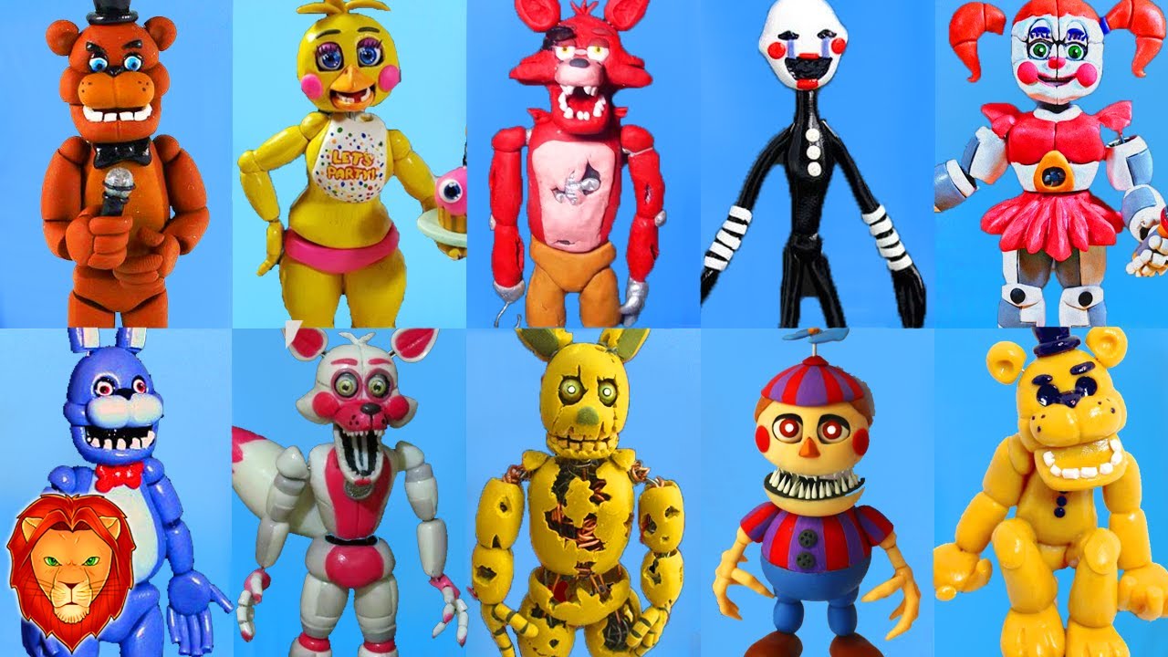 TODOS LOS ANIMATRONICOS DE PLASTILINA *MUCHO MIEDO* 😱😰 | FIVE NIGHTS AT FREDDY'S LEON PICARON