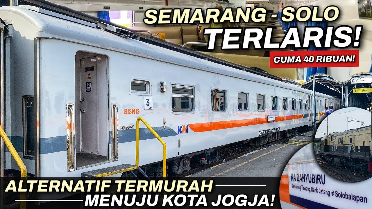 KERETA BARU RUTE PENDEK YANG GAK PERNAH SEPI ! Naik Kereta Api Banyubiru Semarang - Solo