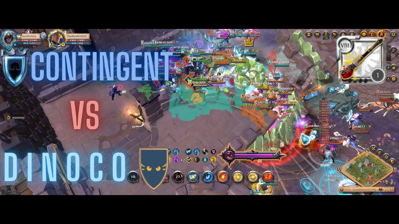 Контингент vs D I N O C O | LifeCurse POV | Albion Online ZvZ NA