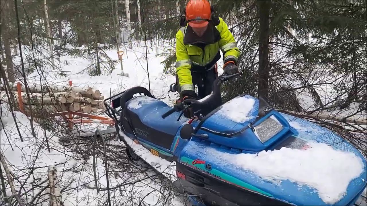 Puunajo jatkuu. Ja LYNX lumessa JUMISSA!