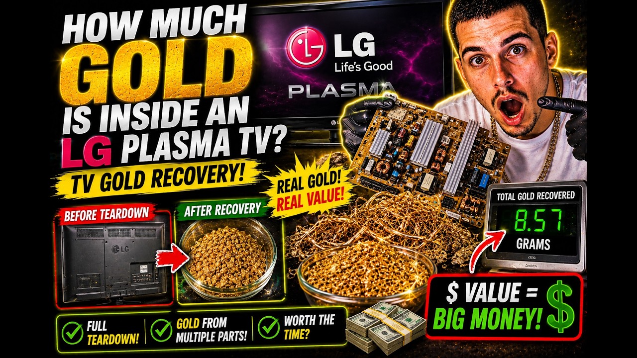 How much gold is inside this Lg Plasma Tv #Gold #goldscrap #goldmelt #goldscrap