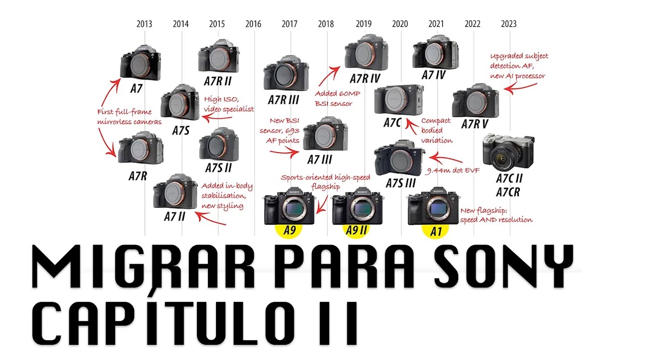 Migração para o sistema SONY II: A GAMA DE MODELOS