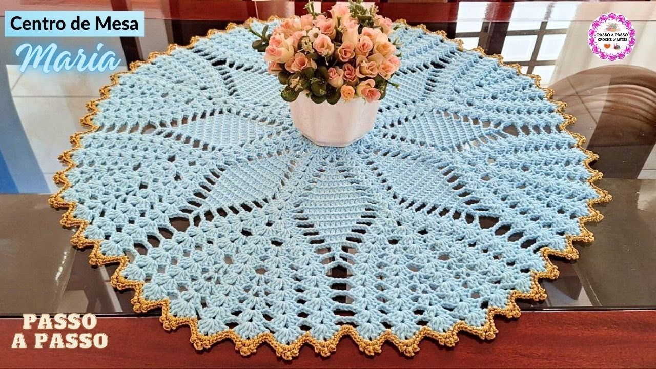 CENTRO DE MESA MARIA EM CROCHÊ-PARTE 01-LINDO,FÁCIL DE FAZER #semprecirculo  #crochê #crocheterapia