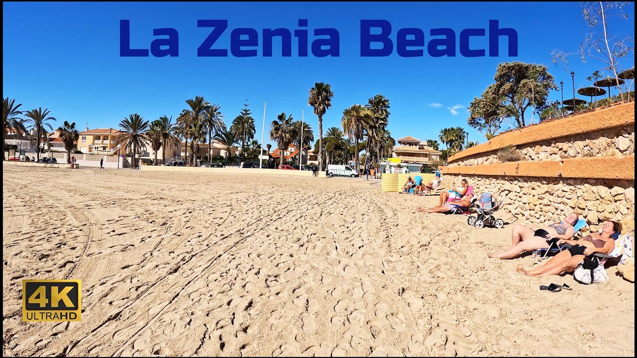 [4K] La Zenia, Costa Blanca, Spain⎮Friday Morning Walking Tour⎮Popular Tourist Beach 🏖️🇪🇸
