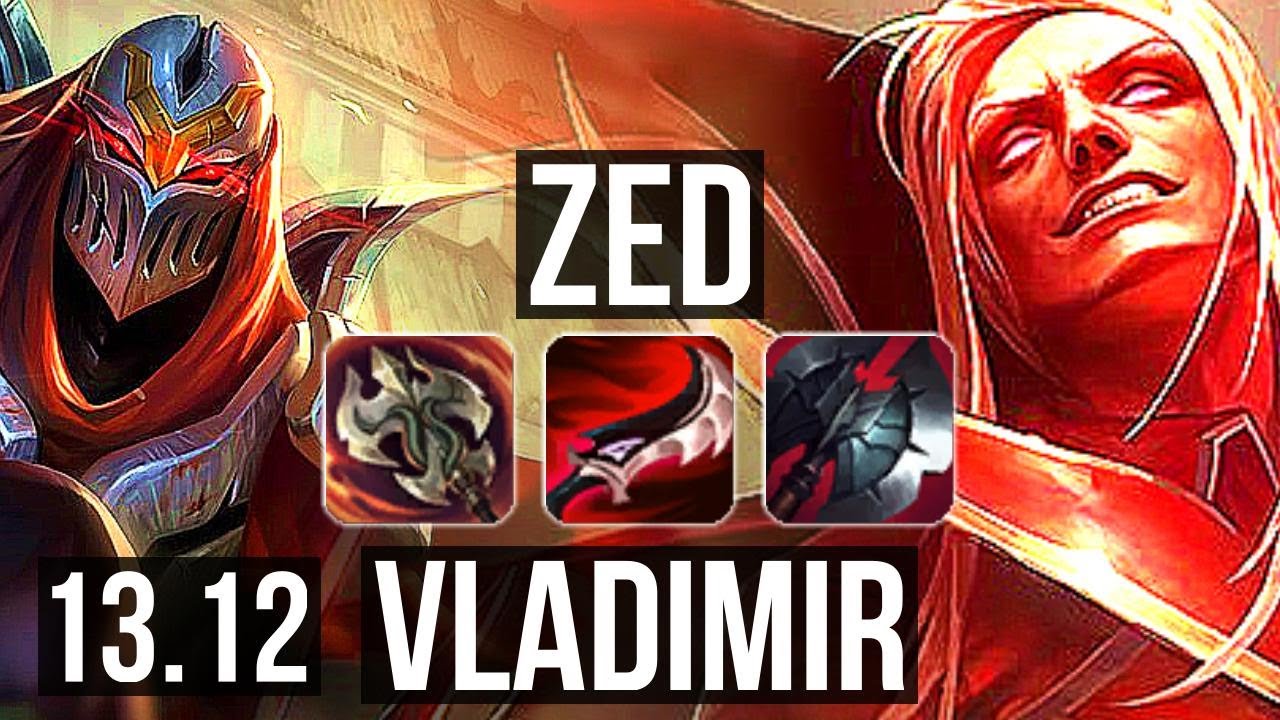 ZED vs VLAD (MID) | 16/1/9, Legendary, 500+ games | EUW Master | 13.12